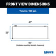 Load image into Gallery viewer, UWS Matte Black 100-Gallon Rectangle Steel Transfer Tank ST-100-RT-MB - Side View