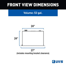 Load image into Gallery viewer, UWS Matte Black 53-Gallon Rectangle Steel Transfer Tank ST-53-R-MB - Side View