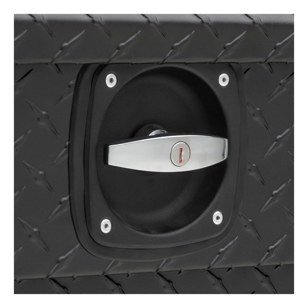 UWS Matte Black 63" Secure Lock Angled Tool Box, Low Profile (LTL Shipping Only) SL-63-A-LP-MB - Back View