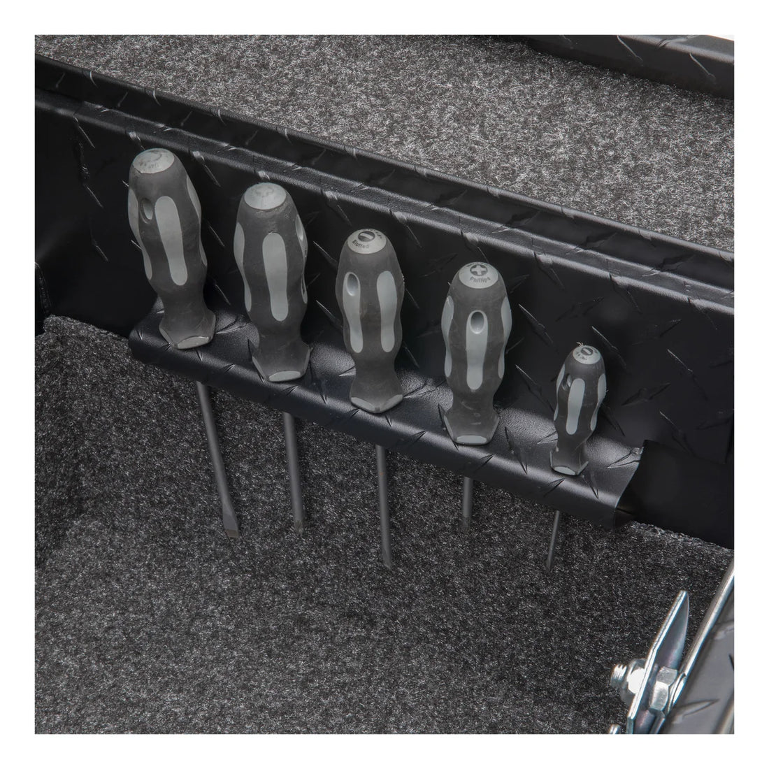 UWS Matte Black 63" Secure Lock Angled Tool Box, Low Profile (LTL Shipping Only) SL-63-A-LP-MB - Additional View 9