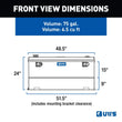 Load image into Gallery viewer, UWS Matte Black 75-Gallon Steel-Aluminum Combo Transfer Tank ST-75-COMBO-MB - Back View