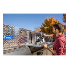 Load image into Gallery viewer, UWS Matte Black 85-Gallon Steel-Aluminum Combo Transfer Tank ST-85-COMBO-MB - Back View