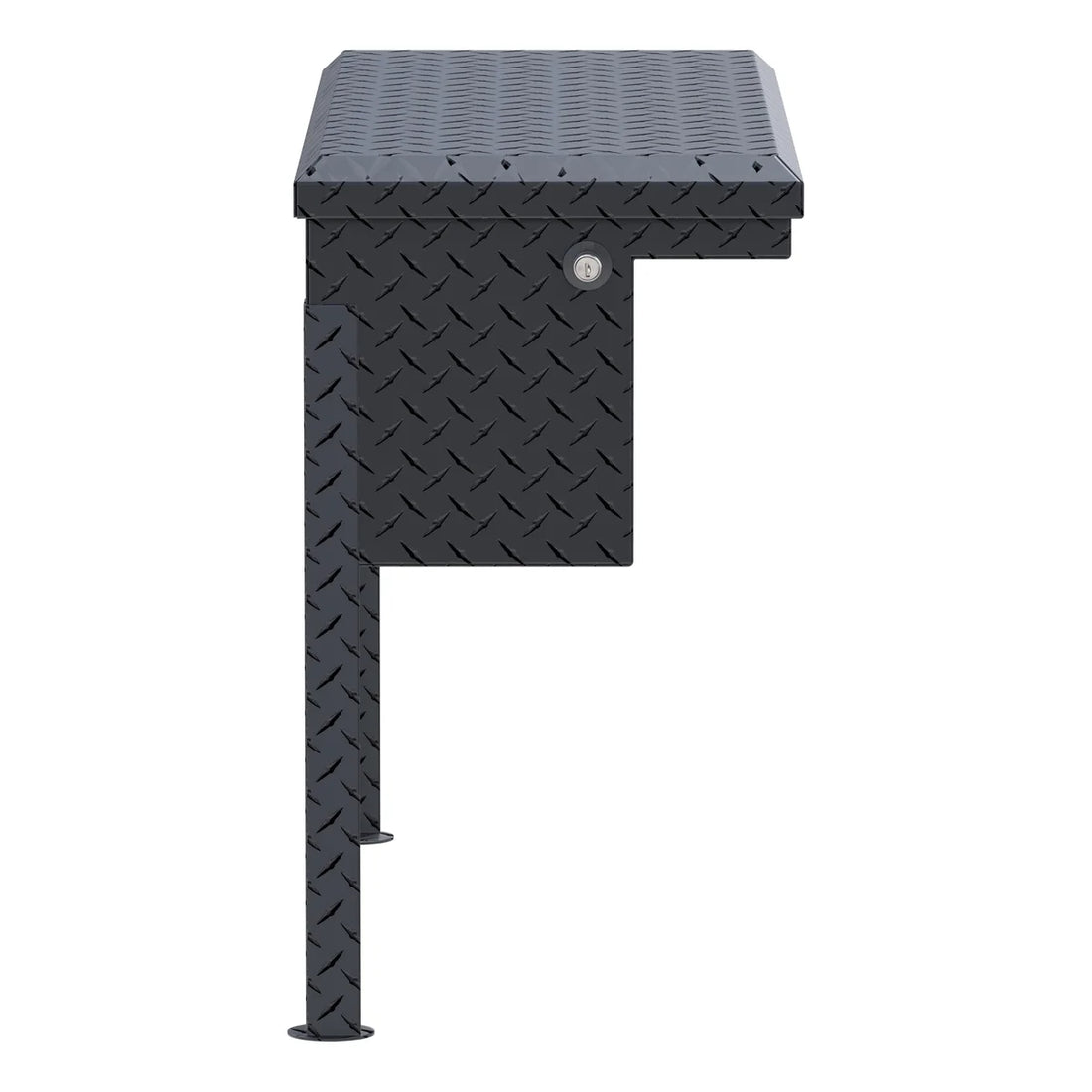 UWS Matte Black Aluminum 36" Truck Side Tool Box, Low Profile (LTL Shipping Only) TBSM-36-LP-MB - Side View