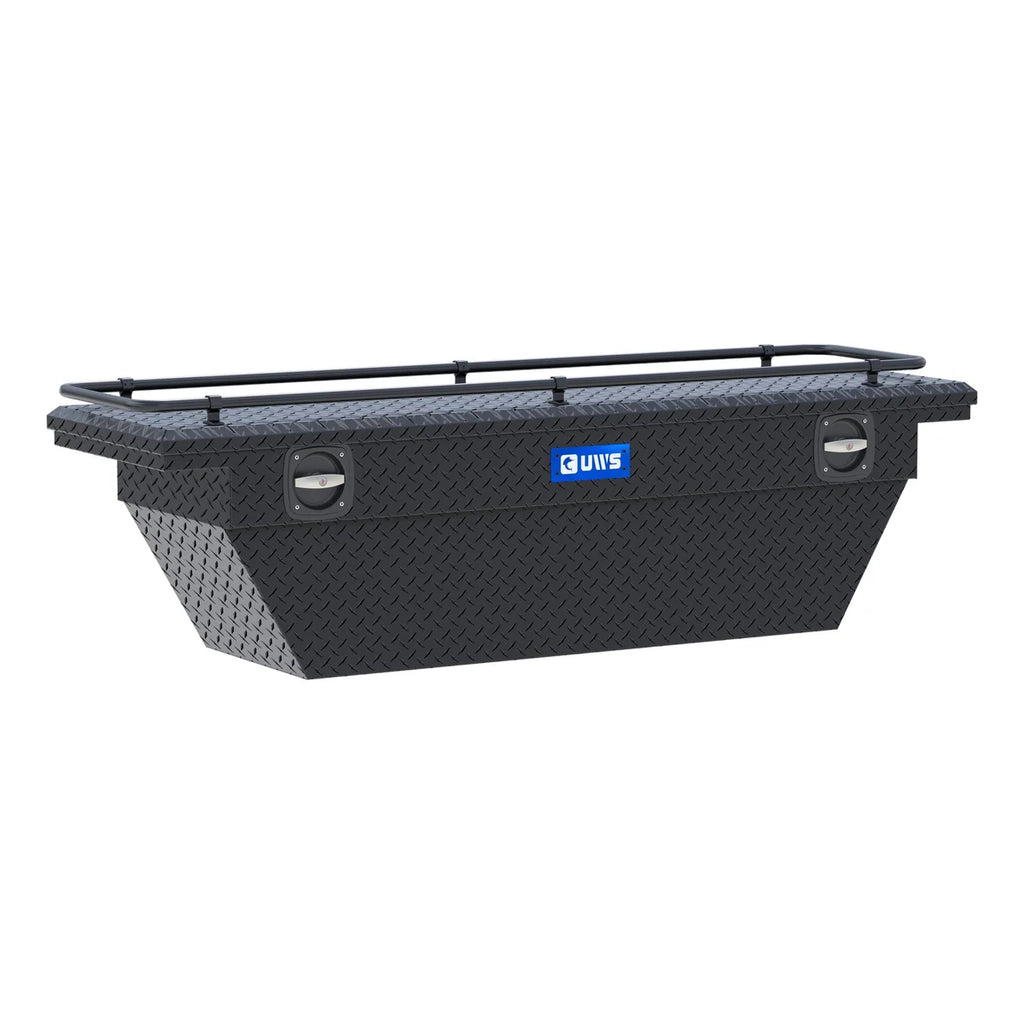 UWS Matte Black Aluminum 69" Deep Angled Secure Lock Tool Box, Low Profile, Rail SLD69-A-LP-MB-R - Main Product View