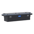 Load image into Gallery viewer, UWS Matte Black Aluminum 69" Secure Lock Crossover Truck Tool Box, Low Profile, Rail SL-69-LP-MB-R - Main Product View