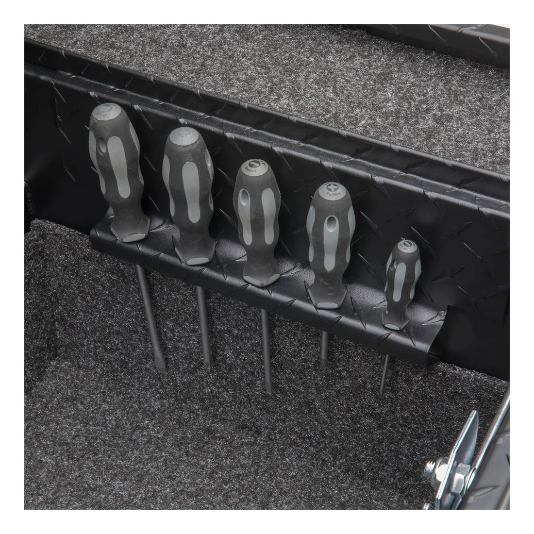UWS Matte Black Aluminum 69" Secure Lock Crossover Truck Tool Box, Low Profile, Rail SL-69-LP-MB-R - Additional View 11