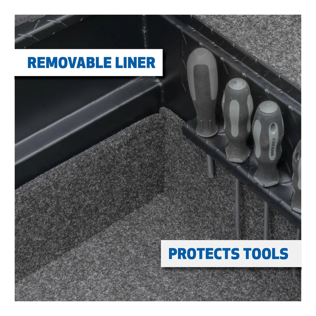 UWS Matte Black Aluminum 69" Secure Lock Crossover Truck Tool Box, Low Profile, Rail SL-69-LP-MB-R - Additional View 12