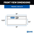 Load image into Gallery viewer, UWS Matte Black Aluminum UTV Side Tool Box - Polaris Ranger (LTL Shipping Only) UTV-SM33-MB - Additional View 9