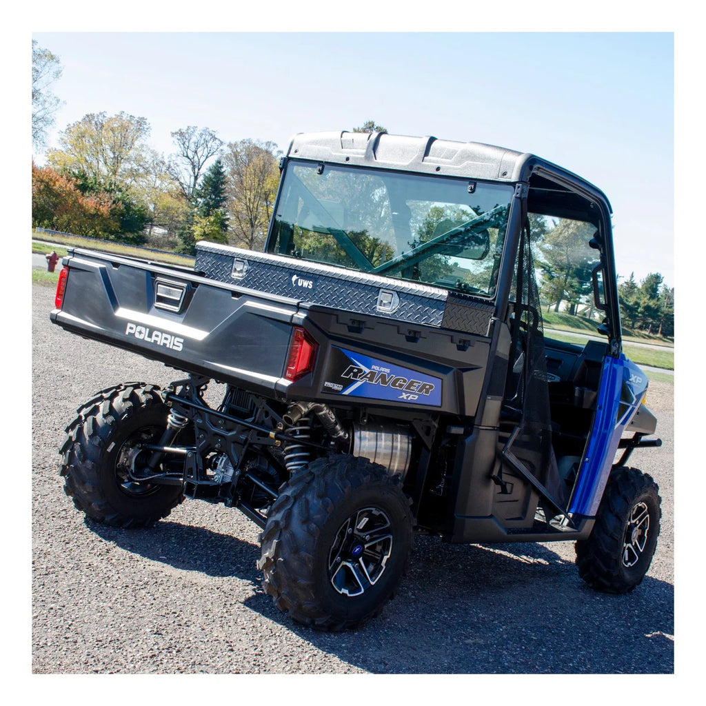 UWS Matte Black Aluminum UTV Tool Box (LTL Shipping Only) UTV-59-MB - Back View