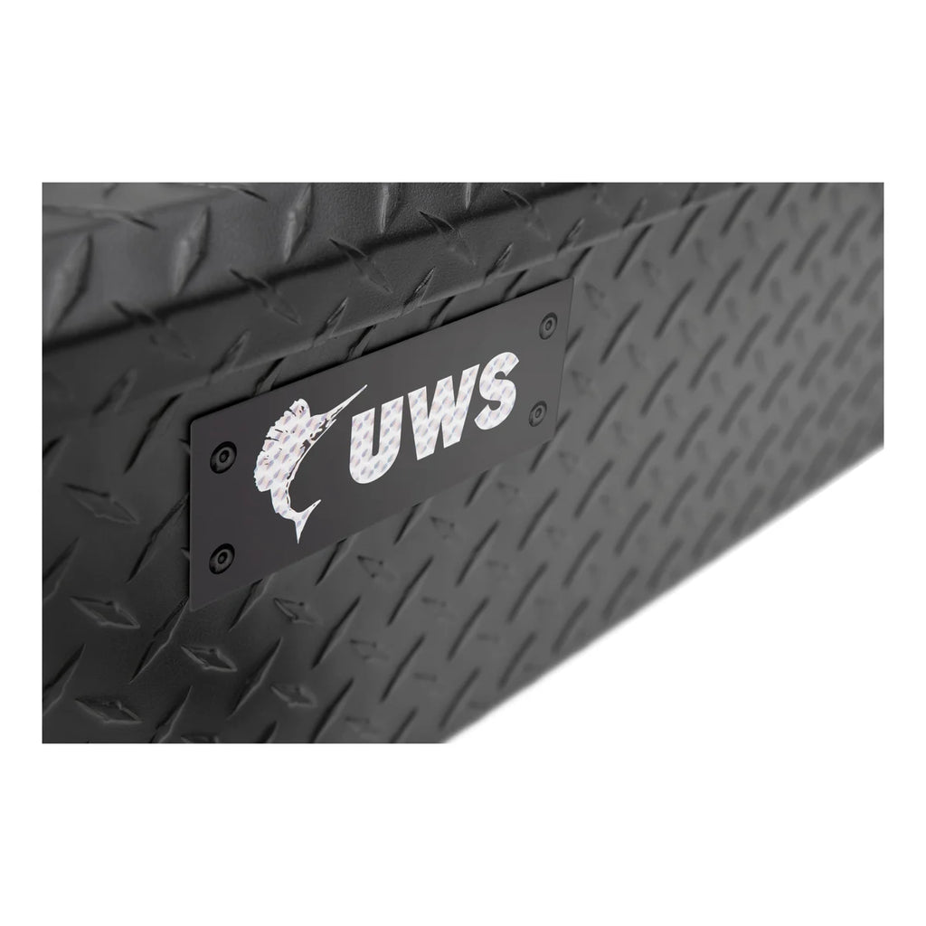 UWS Matte Black Aluminum UTV Tool Box - Polaris (Heavy Packaging) EC10903-PR - Back View