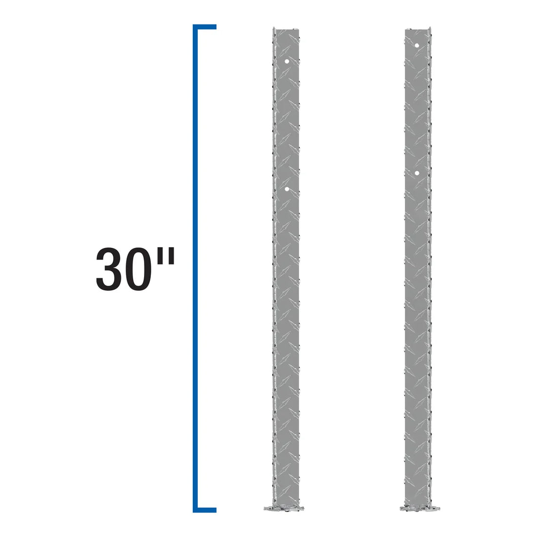 UWS Replacement Bright Aluminum Topside Truck Tool Box Leg TBTS-LEGS - Installation View