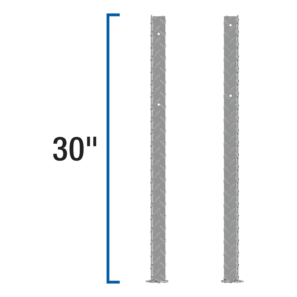 UWS Replacement Bright Aluminum Topside Truck Tool Box Leg TBTS-LEGS - Installation View