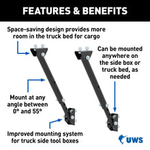 Load image into Gallery viewer, UWS UWS TBSM-MK2 Space-Saving Adjustable Universal Legs for Truck Side Boxes TBSM-MK2 - Installation View