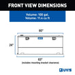 Load image into Gallery viewer, UWS White 100-Gallon Steel-Aluminum Combo Transfer Tank ST-100-COMBO-W - Side View
