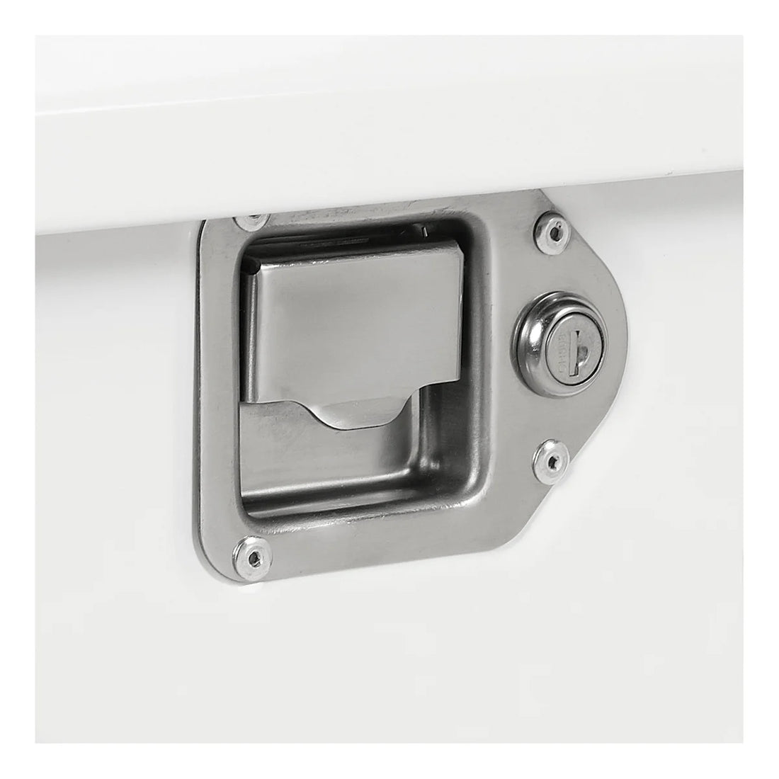 UWS White 100-Gallon Steel-Aluminum Combo Transfer Tank ST-100-COMBO-W - Back View