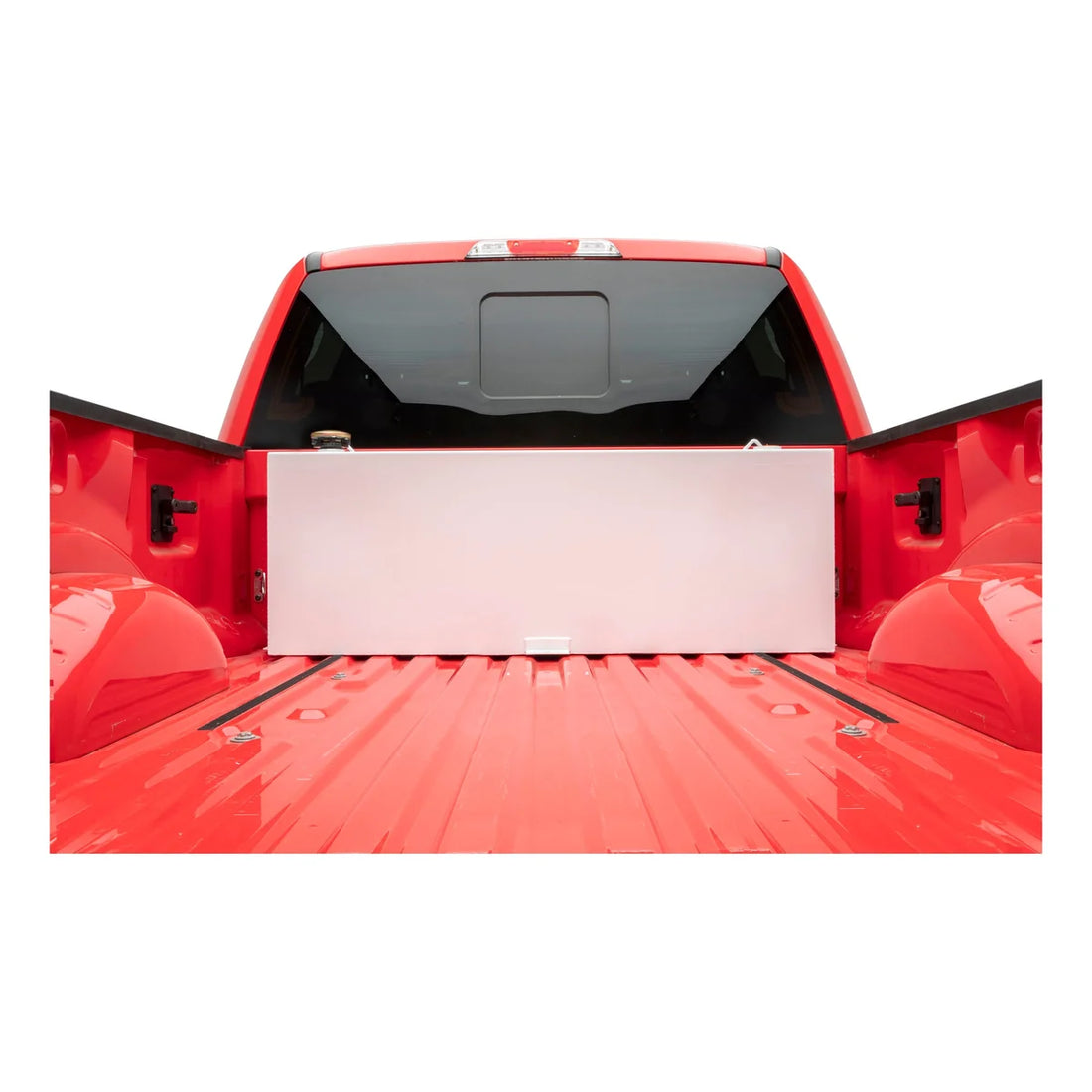 UWS White 45-Gallon Rectangle Steel Transfer Tank ST-45-R-W - Back View