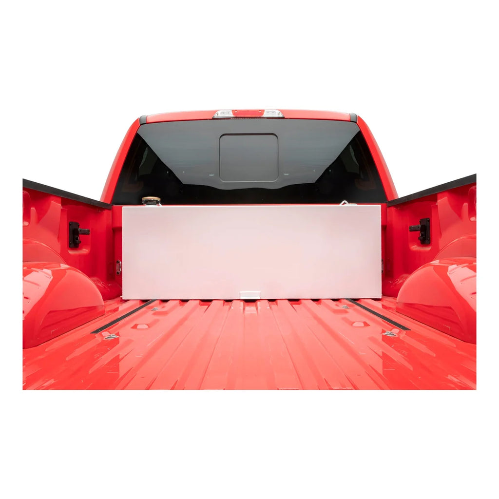 UWS White 45-Gallon Rectangle Steel Transfer Tank ST-45-R-W - Back View