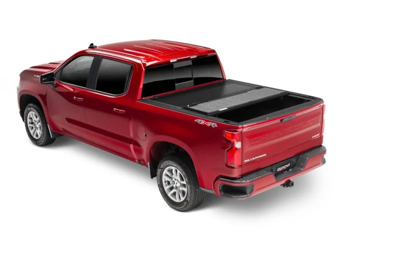 UnderCover 07-20 Toyota Tundra 5.5ft Ultra Flex Bed Cover - Matte Black Finish - Side View