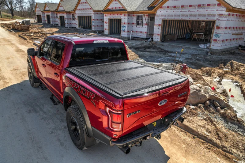 UnderCover 15-20 Ford F-150 5.5ft Armor Flex Bed Cover - Black Textured - Back View