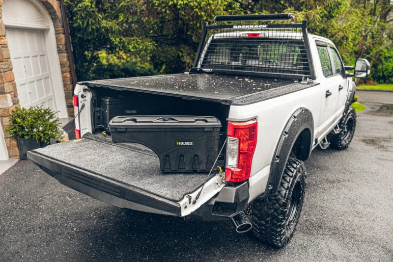 UnderCover 17-20 Ford F-250/F-350 Passengers Side Swing Case - Black Smooth - Installation View