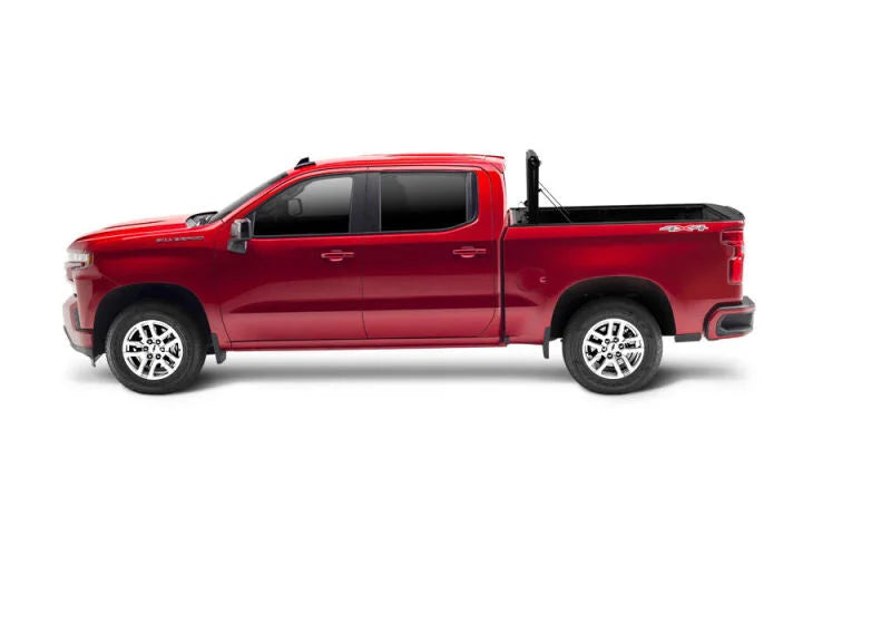 UnderCover 19-20 Chevy Silverado 1500 5.8ft Ultra Flex Bed Cover - Matte Black Finish - Back View