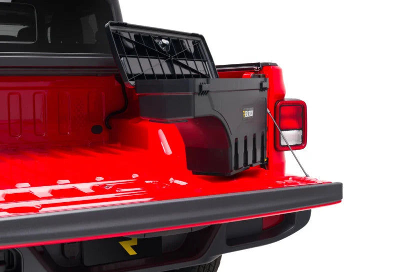 UnderCover 2020 Jeep Gladiator Passengers Side Swing Case - Black Smooth - Back View