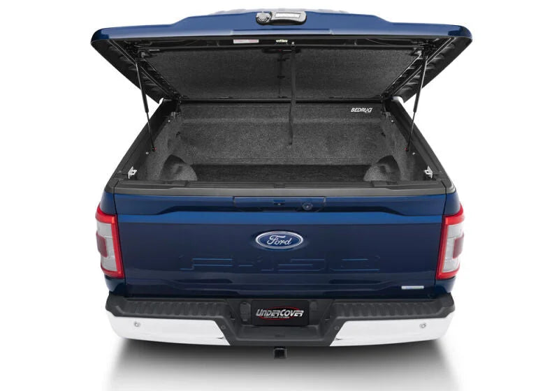 UnderCover 2021 Ford F-150 Crew Cab 5.5ft Elite LX Bed Cover - Star White Tricoat - Back View