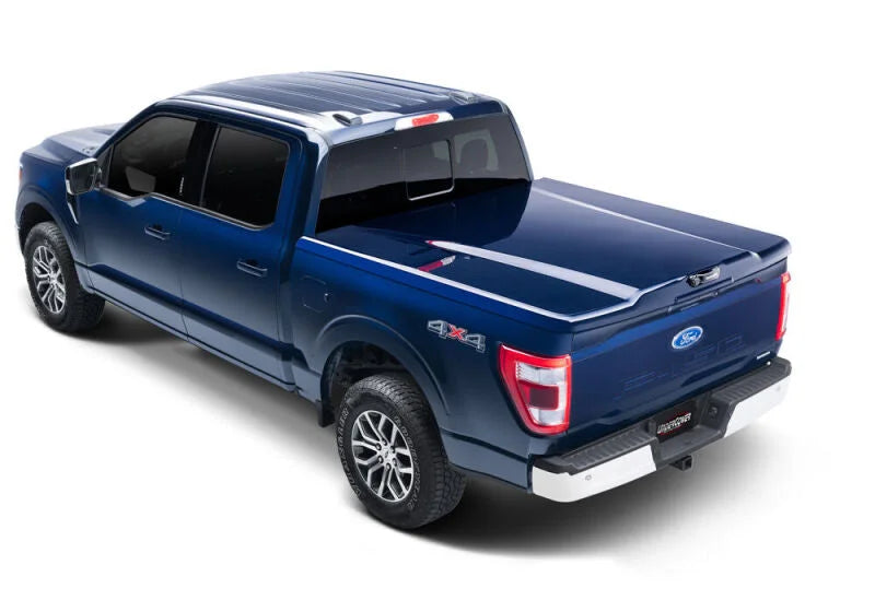 Undercover 2022 Ford Lightning + 23-24 Ford F-150 5.5 ft Short Bed Tonneau Cover - Side View