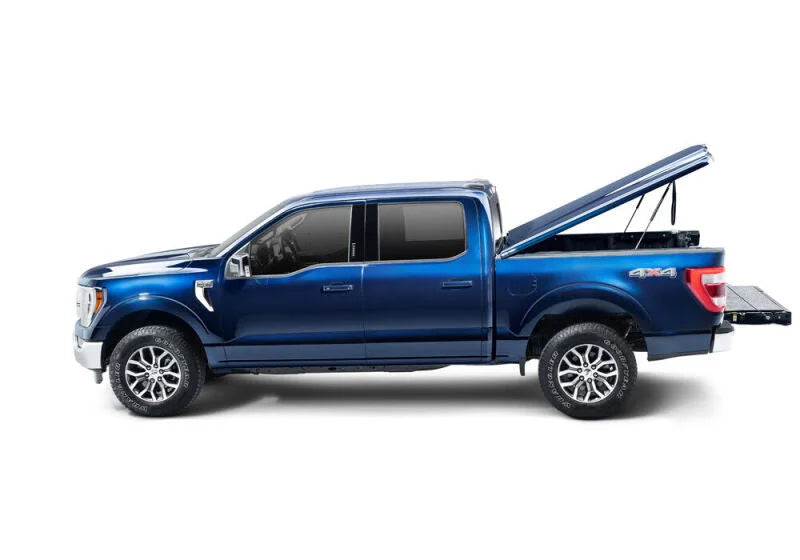 Undercover 2022 Ford Lightning + 23-24 Ford F-150 5.5 ft Short Bed Tonneau Cover - Back View