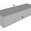 Load image into Gallery viewer, Unique Truck Accessories 13" x 16" x 48"L HD Top Sider, .100 thick diamond, w/ flip up door HTB48 - Main Product View