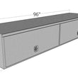 Load image into Gallery viewer, Unique Truck Accessories 13" x 16" x 96"L HD Top Sider, .100 thick diamond, w/ flip up doors HTB96
