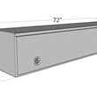 Load image into Gallery viewer, Unique Truck Accessories 16" x 18" x 72"L High Cap. HD Top Sider, .100 thick diamond, w/ flip up door HTB72C