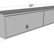 Load image into Gallery viewer, Unique Truck Accessories 16" x 18" x 88"L High Cap. HD Top Sider, .100 thick diamond, w/ flip up doors HTB88C