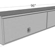 Load image into Gallery viewer, Unique Truck Accessories 16" x 18" x 96"L High Cap. HD Top Sider, .100 thick diamond, w/ flip up doors HTB96C - Side View