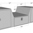 Load image into Gallery viewer, Unique Truck Accessories 57" "V" Shape Goose Neck / Fifth Wheel Tailgate Box, RB257D - Main Product View