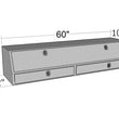 Load image into Gallery viewer, Unique Truck Accessories 60" Contr. TopSider w/ Drawers &amp; Doors Comm. Class -Black Texture Coat - TBS200-60-BD-BT