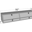 Load image into Gallery viewer, Unique Truck Accessories 90" Contr. TopSider w/ Drawers &amp; Doors Comm. Class - Black Texture Coat TBS200-90D-BD-BT