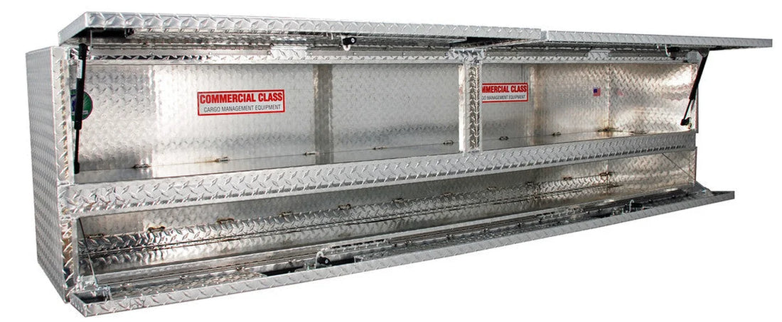 Unique Truck Accessories 96"x20"x24" High Cap. Stake Bed Contr. TopSider w/ Doors Comm. Class TB400-96D