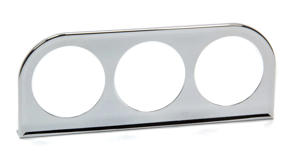 VDO Mounting Panel 2-1/16 3 Hole Chrome 240-036