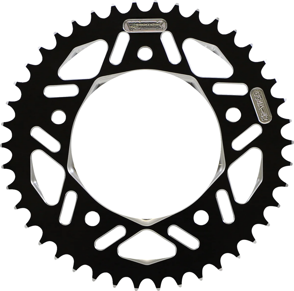 VORTEX Aluminum Sprocket - Black - Rear - 42 Tooth 654AZK-42 - Main Product View