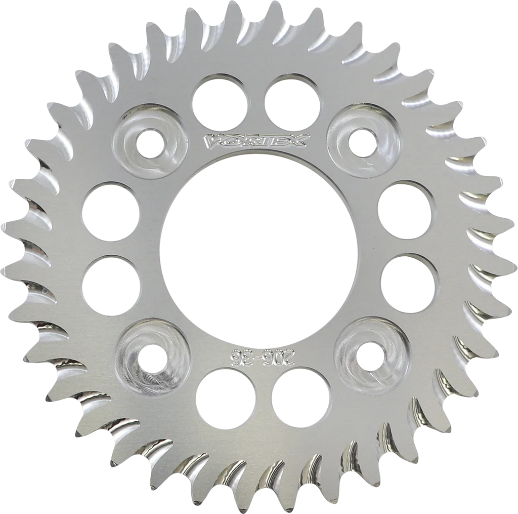 VORTEX Aluminum Sprocket - Silver - Rear - 36 Tooth 206-36 - Main Product View