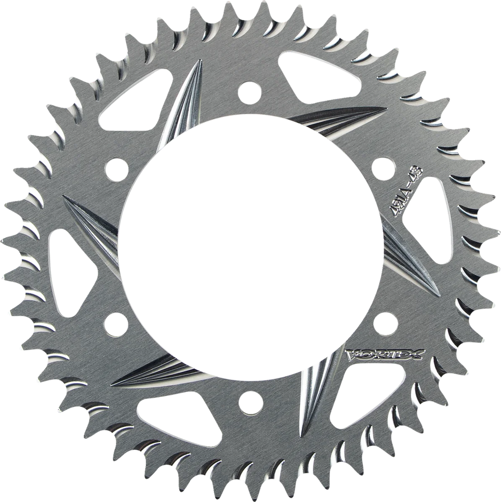 VORTEX Aluminum Sprocket - Silver - Rear - 43 Tooth 491A-43 - Main Product View