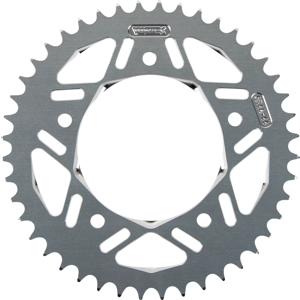 VORTEX Aluminum Sprocket - Silver - Rear - 44 Tooth 654A-44 - Main Product View