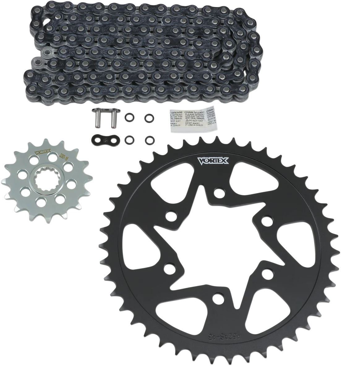 VORTEX Chain Kit - Black CK6387 fits Kawasaki ZX-6R – CI Motorsports