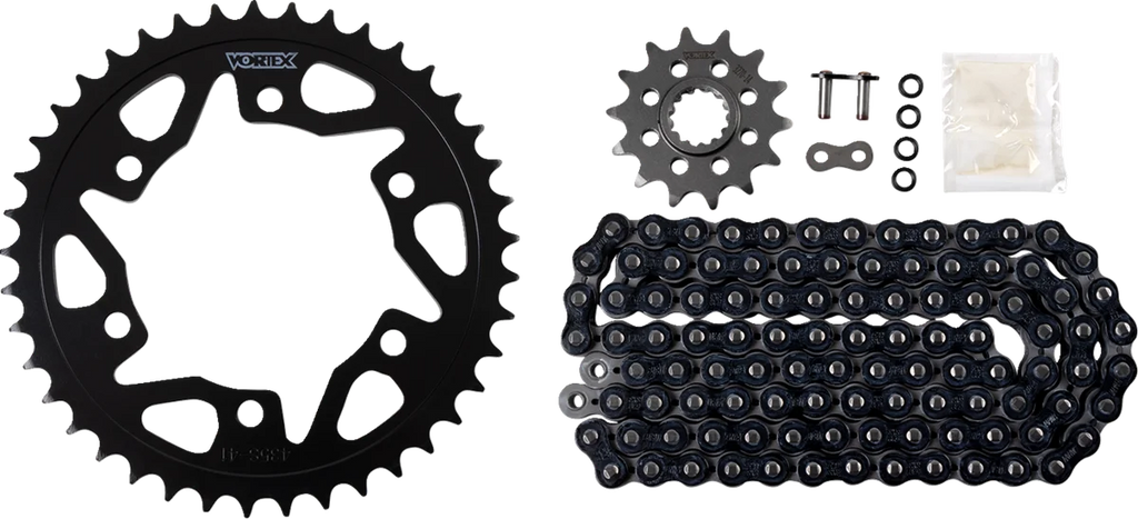 VORTEX Chain Kit - Black CK6465 fits Kawasaki NINJA 400 - Main Product View