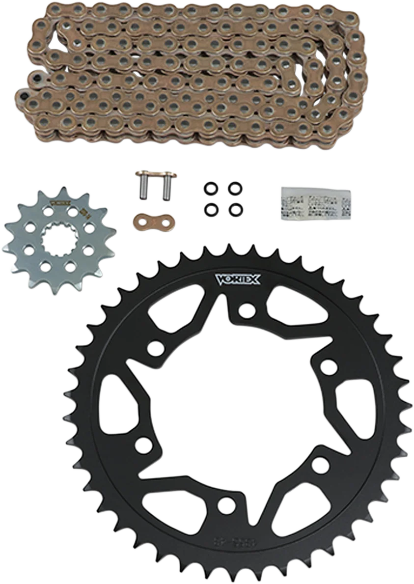 Vortex Chain VORTEX Chain Kit - Gold CKG6385 fits Yamaha Yzf-r3 – CI Motorsports