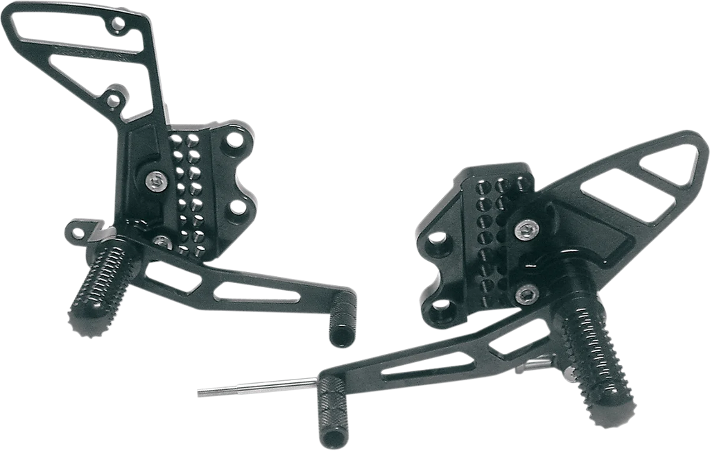 VORTEX Rearset - Black - RS505K fits Suzuki SV650 / SV1000 - Side View