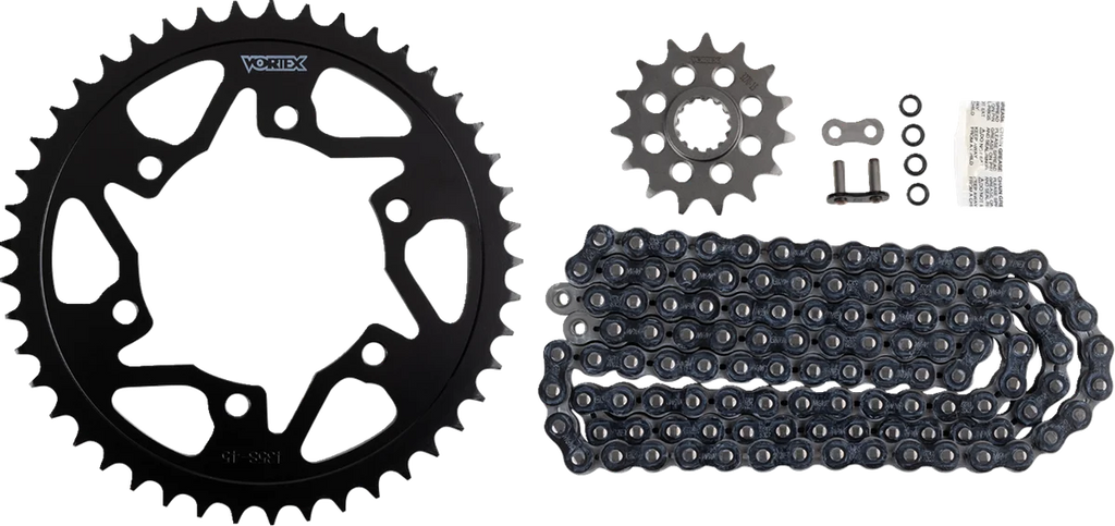 VORTEX Steel Chain Kit - Black CK6273 fits Suzuki Gsx-r600 - Main Product View