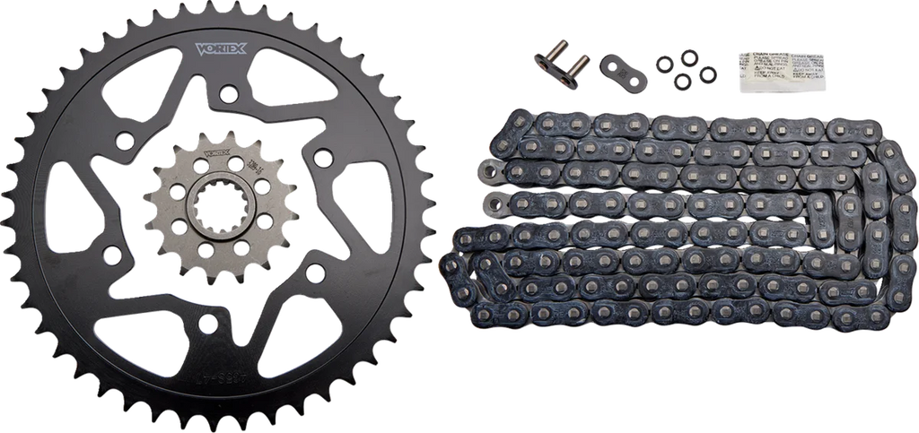 VORTEX Steel Chain Kit - Black - CK6362 fits 2006-2008 Yamaha Yzf-r1 - Main Product View