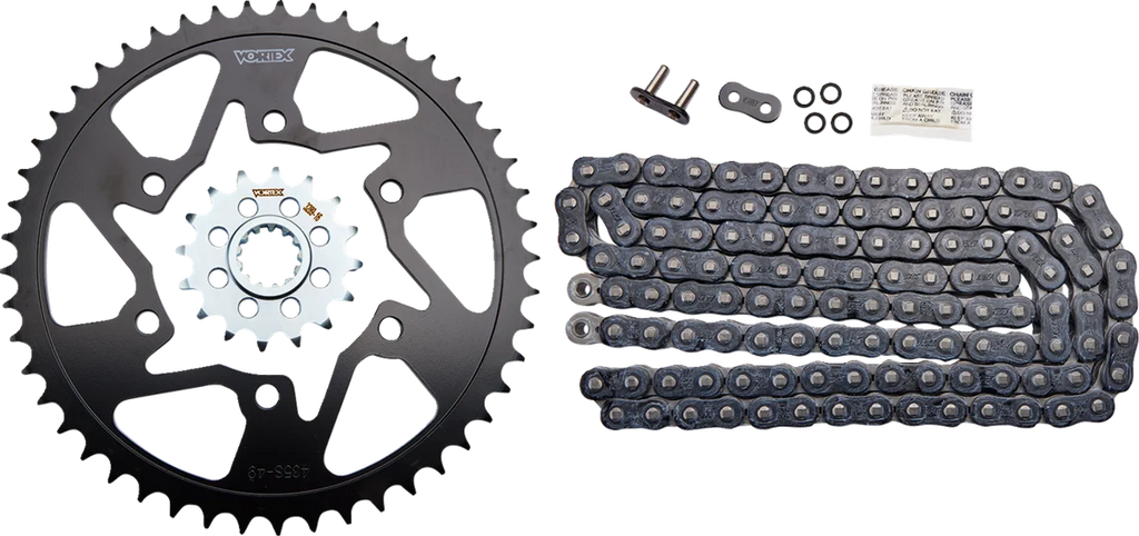 VORTEX Steel Chain Kit - Black - CK6364 fits 2009-2014 Yamaha Yzf-r1 - Main Product View
